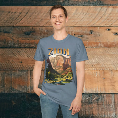 Zion National Park Unisex Fit Scenic T-Shirt Cotton Printify