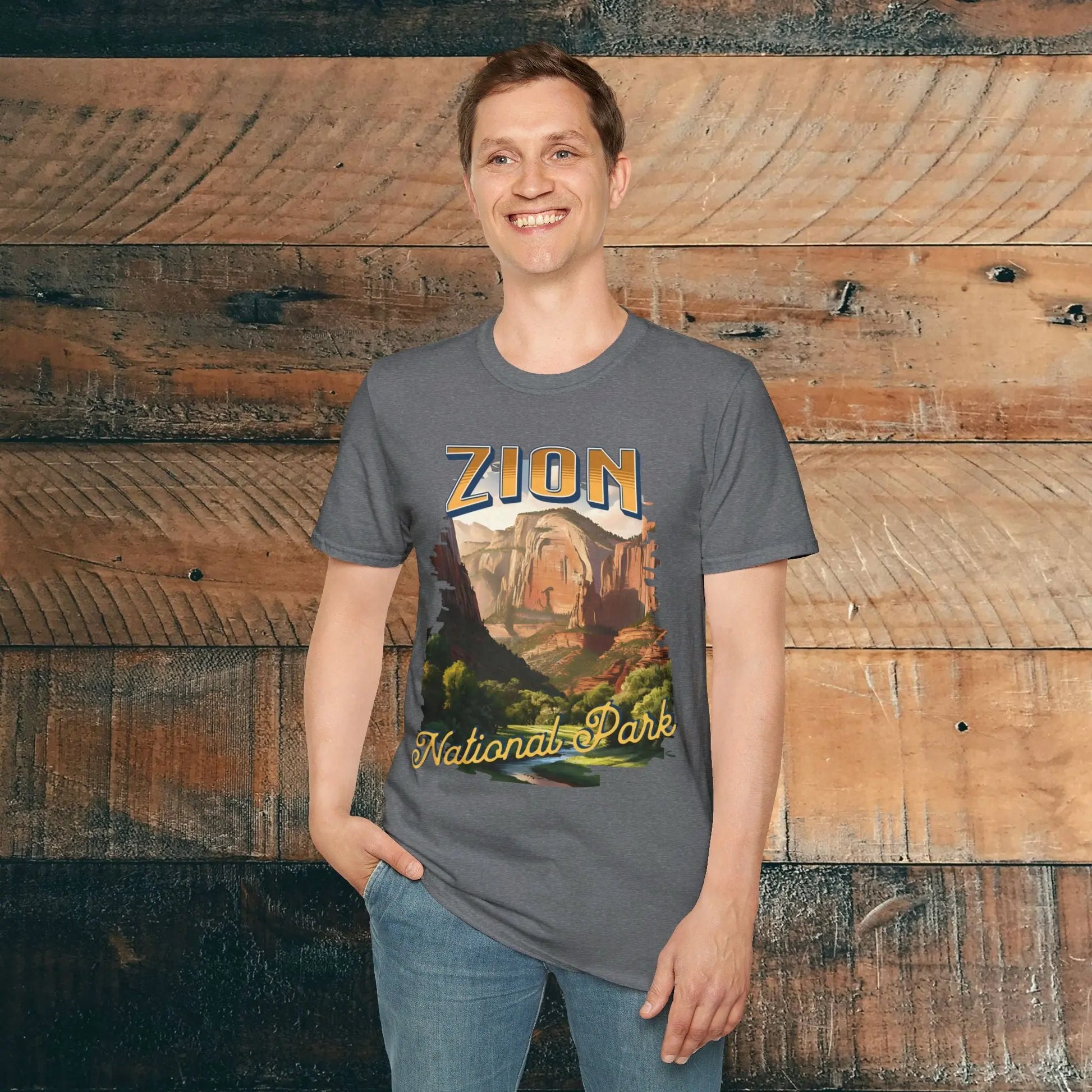 Zion National Park Unisex Fit Scenic T-Shirt Cotton Printify