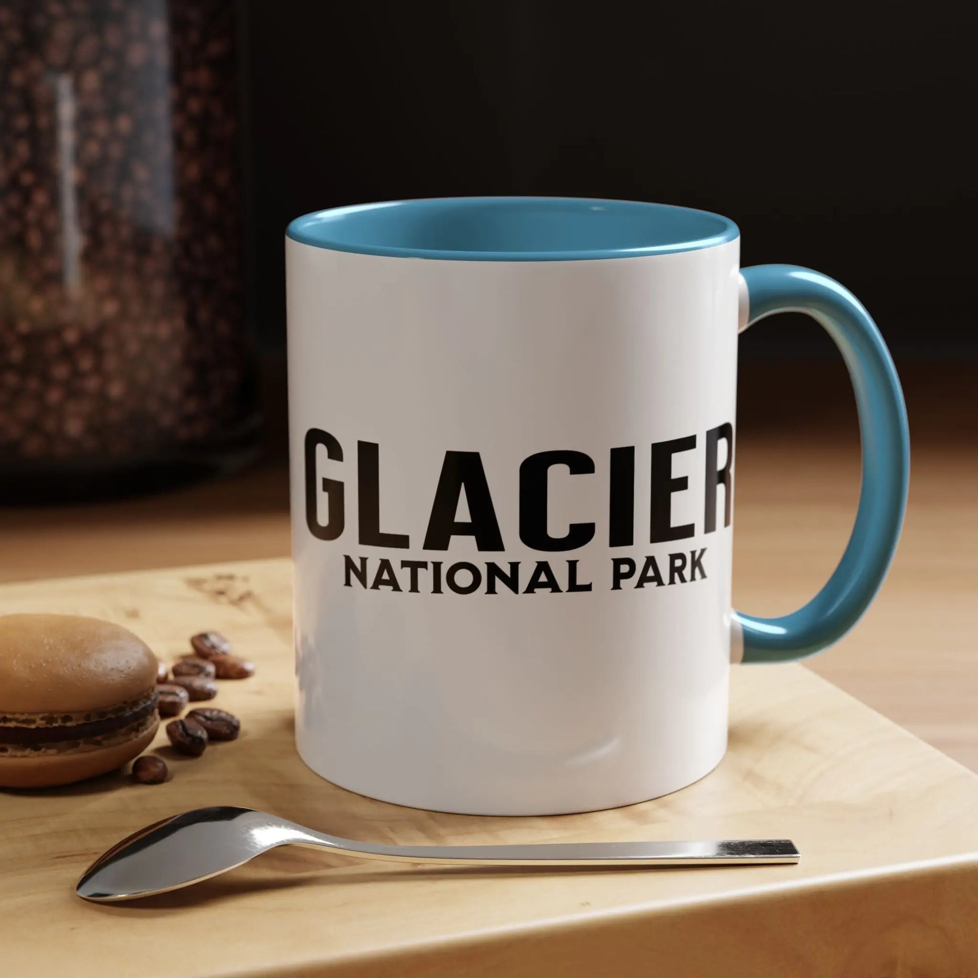 Glacier National Park Big Horned Sheep Accent Coffee Mug 11oz 15oz Blue Black Pink Red - Park Service Apparel