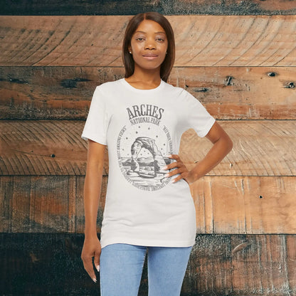 Arches National Park Unisex Fit Short Sleeve Tee Trails Be Crooked Ed Abbey - Park Service Apparel