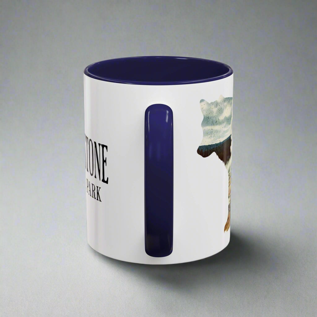 Yellowstone National Park Wolf Accent Coffee Mug 11oz 15oz Printify
