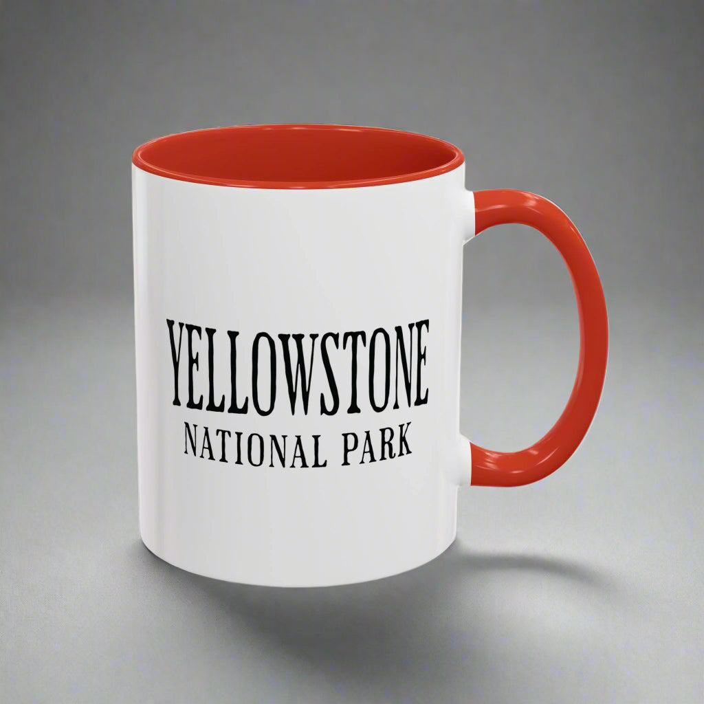 Yellowstone National Park Wolf Accent Coffee Mug 11oz 15oz Printify