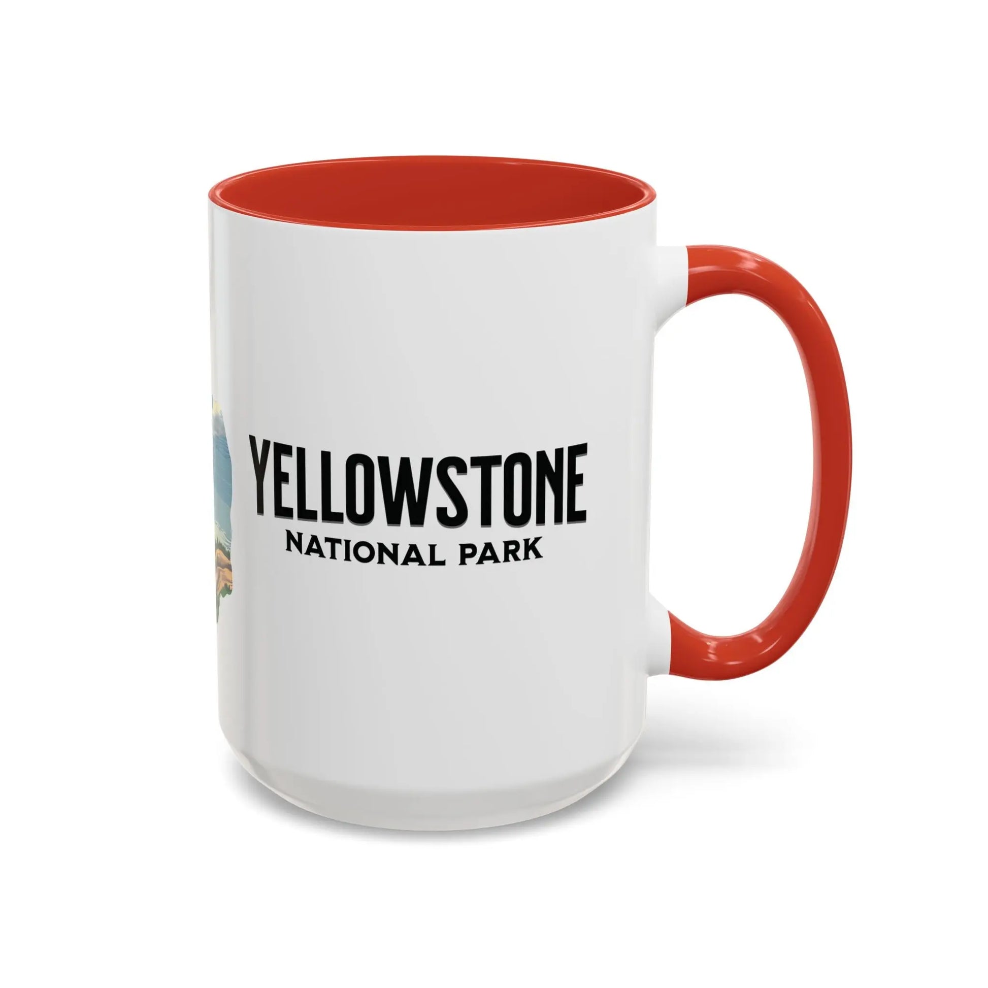 Yellowstone National Park Buffalo old Faithful Geyser Accent Coffee Mug 11oz 15oz Blue Black Pink Red - Park Service Apparel