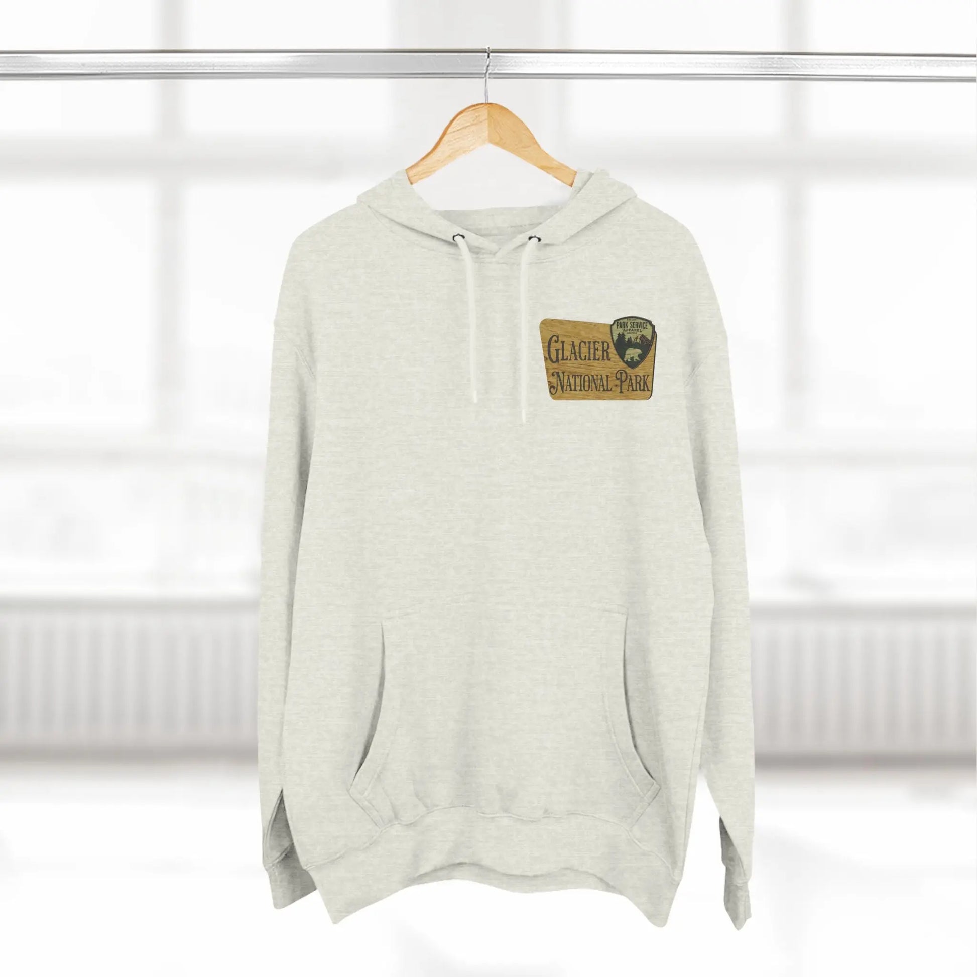 Glacier National Park Unisex Fit Fleece Hoodie Scenic Going to The Sun Road Big Horned Sheep - Park Service Apparel