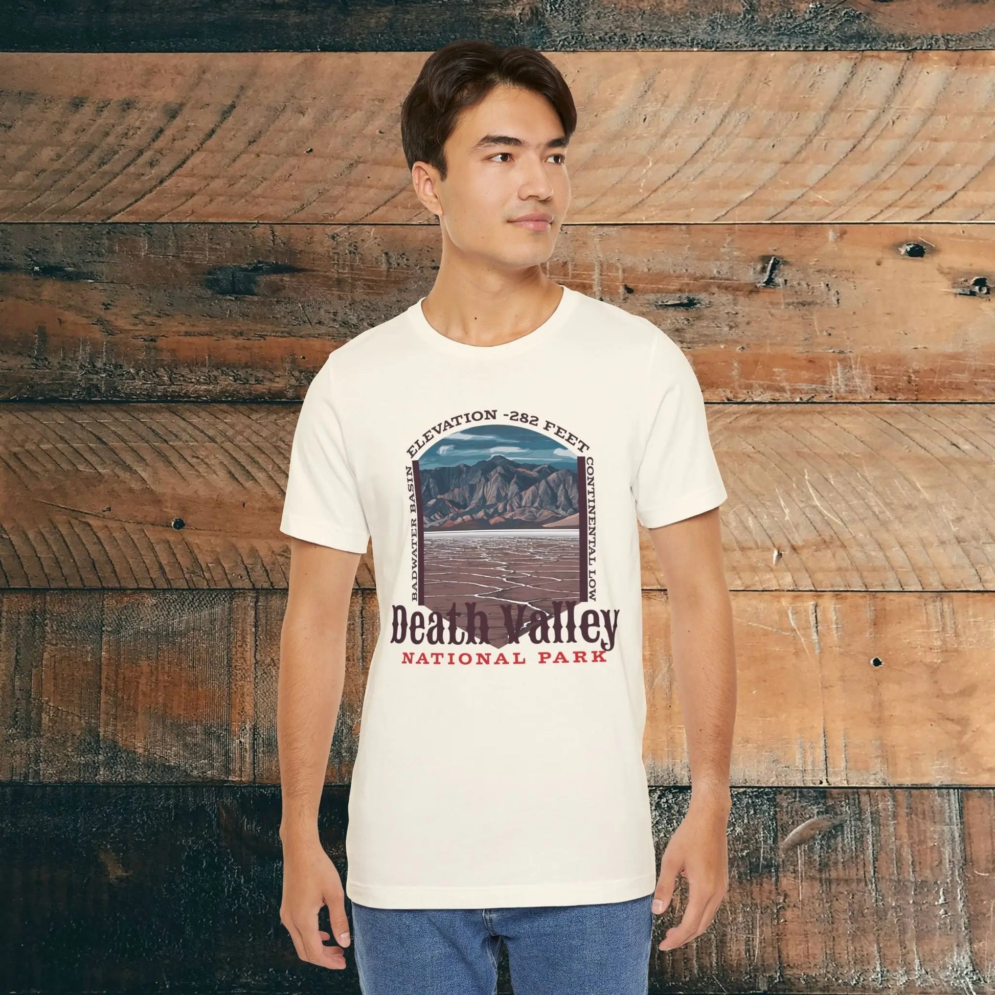 Death Valley National Park Unisex Jersey Tee Airlume Cotton Badwater Basin - Park Service Apparel