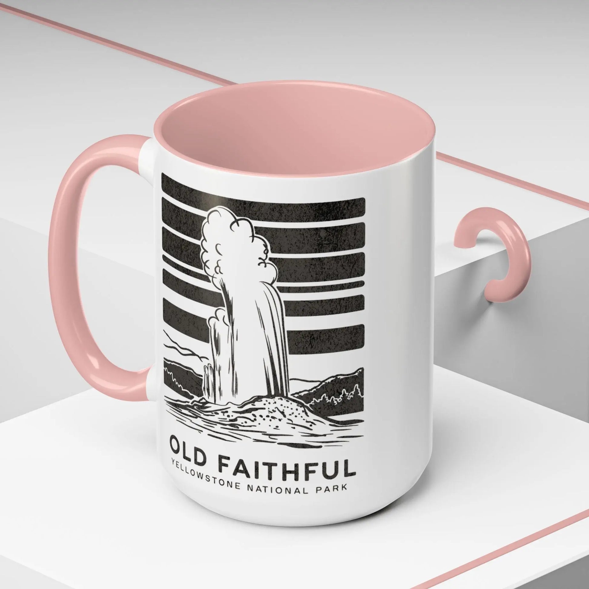 Old Faithful Geyser Yellowstone National Park Coffee Mug 11oz 15oz Blue Black Pink Red - Park Service Apparel