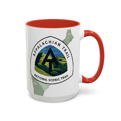Appalachian National Scenic Trail Accent Coffee Mug 11oz 15oz Blue Black Pink Red - Park Service Apparel