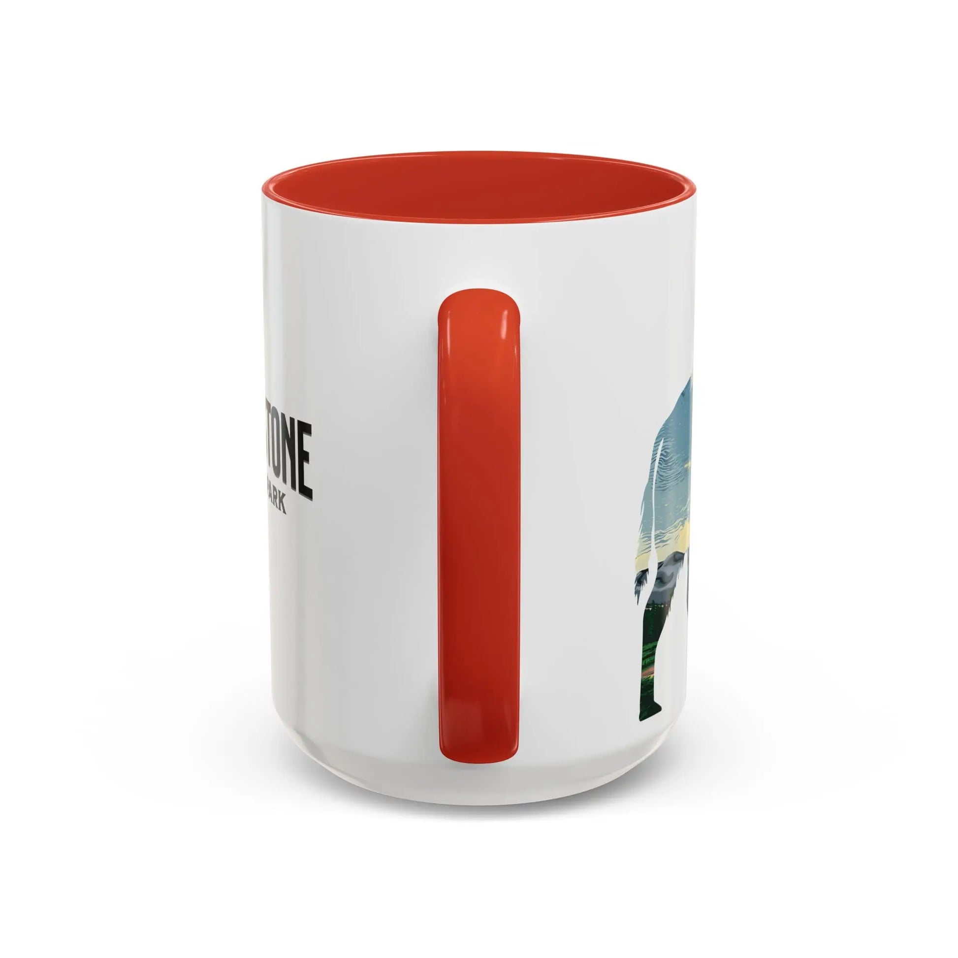 Yellowstone National Park Buffalo old Faithful Geyser Accent Coffee Mug 11oz 15oz Blue Black Pink Red - Park Service Apparel