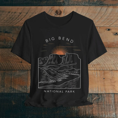 Big Bend National Park Unisex Fit Soft T-Shirt Sunrise Curving River - Park Service Apparel