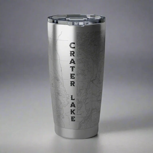 Crater Lake National Park Topographic Tumbler 20oz USGS Map Print - Park Service Apparel