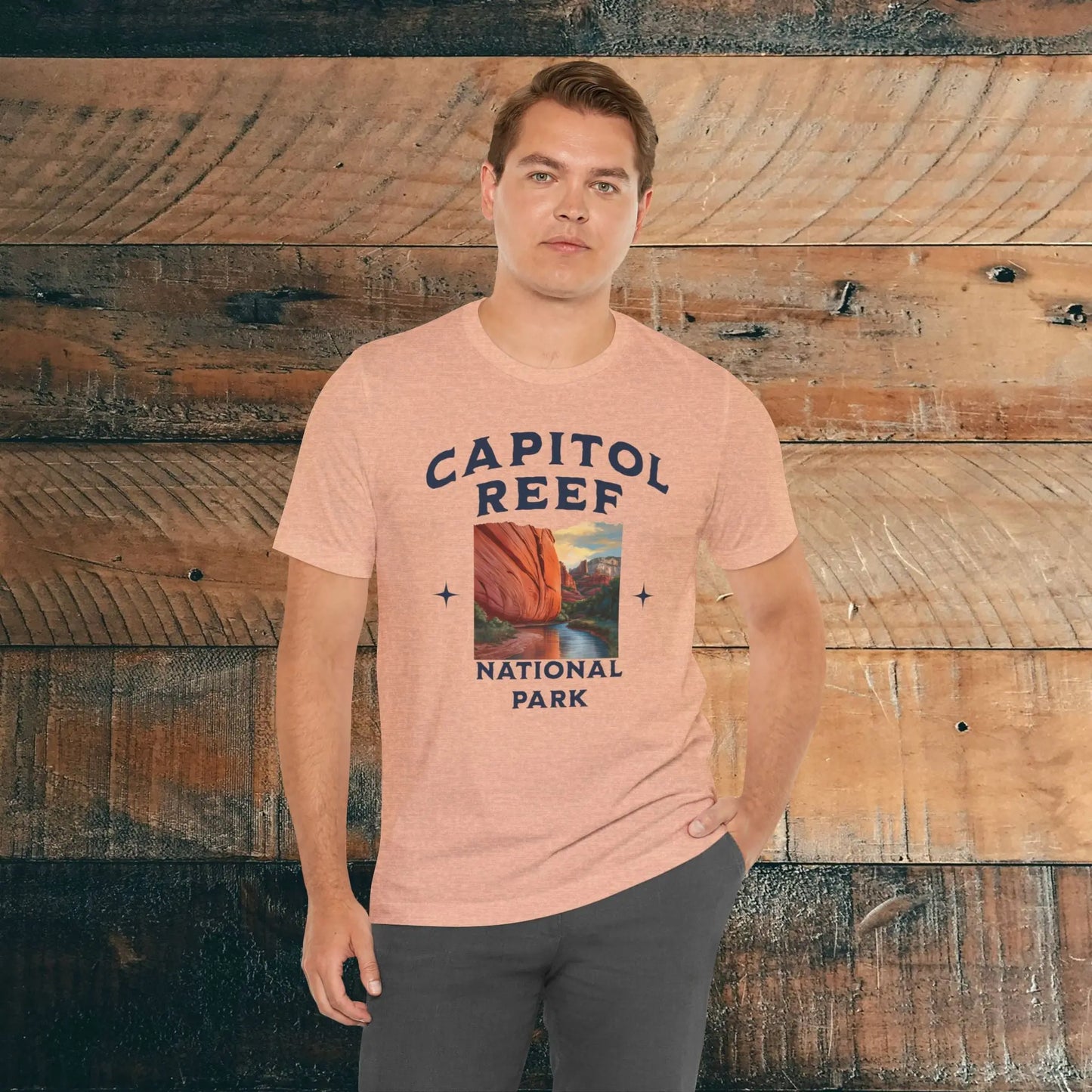 Capitol Reef National Park Unisex Fit Soft Tee River Red Rock T-Shirt - Park Service Apparel