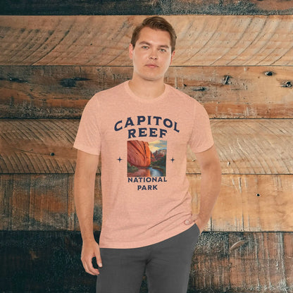 Capitol Reef National Park Unisex Fit Soft Tee River Red Rock T-Shirt - Park Service Apparel