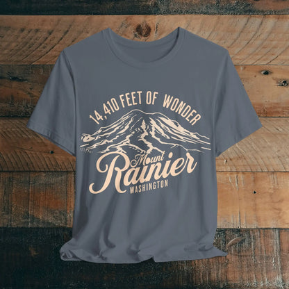 Mount Rainier Washington Unisex Soft Short Sleeve T-Shirt 14k Ft Of Wonder - Park Service Apparel