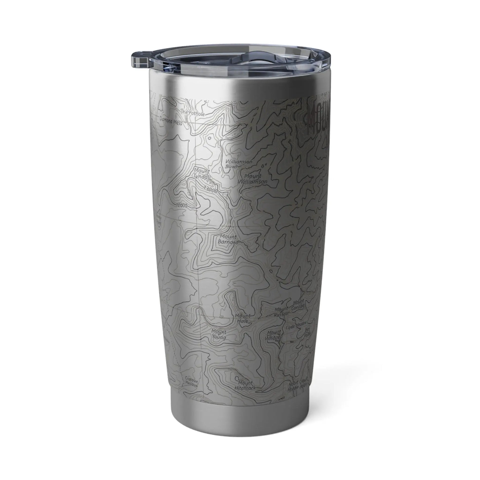 Mount Whitney District Topographic Tumbler 20oz Spill Resistant Lid High Sierra - Park Service Apparel