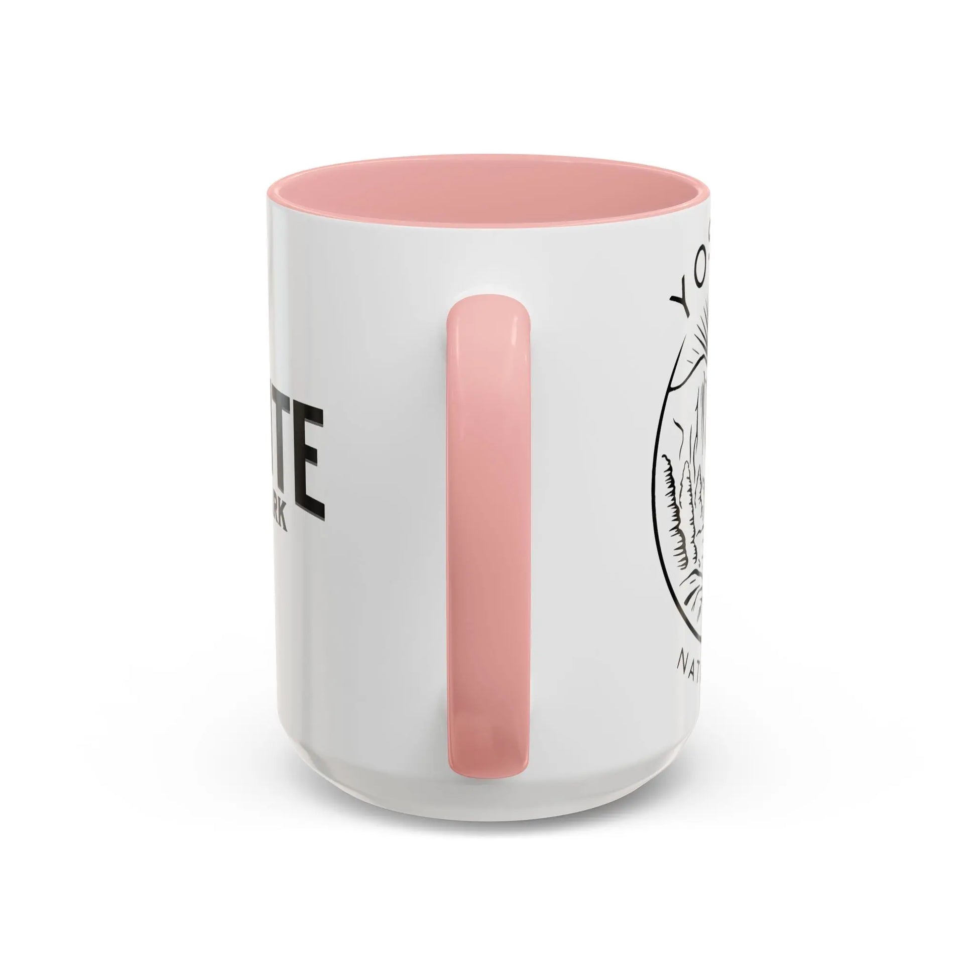 Yosemite National Park Line Art Accent Coffee Mug 11oz 15oz Blue Black Pink Red - Park Service Apparel