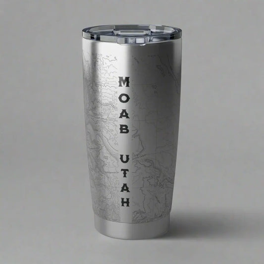 Arches National Park Topographic Tumbler 20oz USGS Map Print Moab Utah - Park Service Apparel