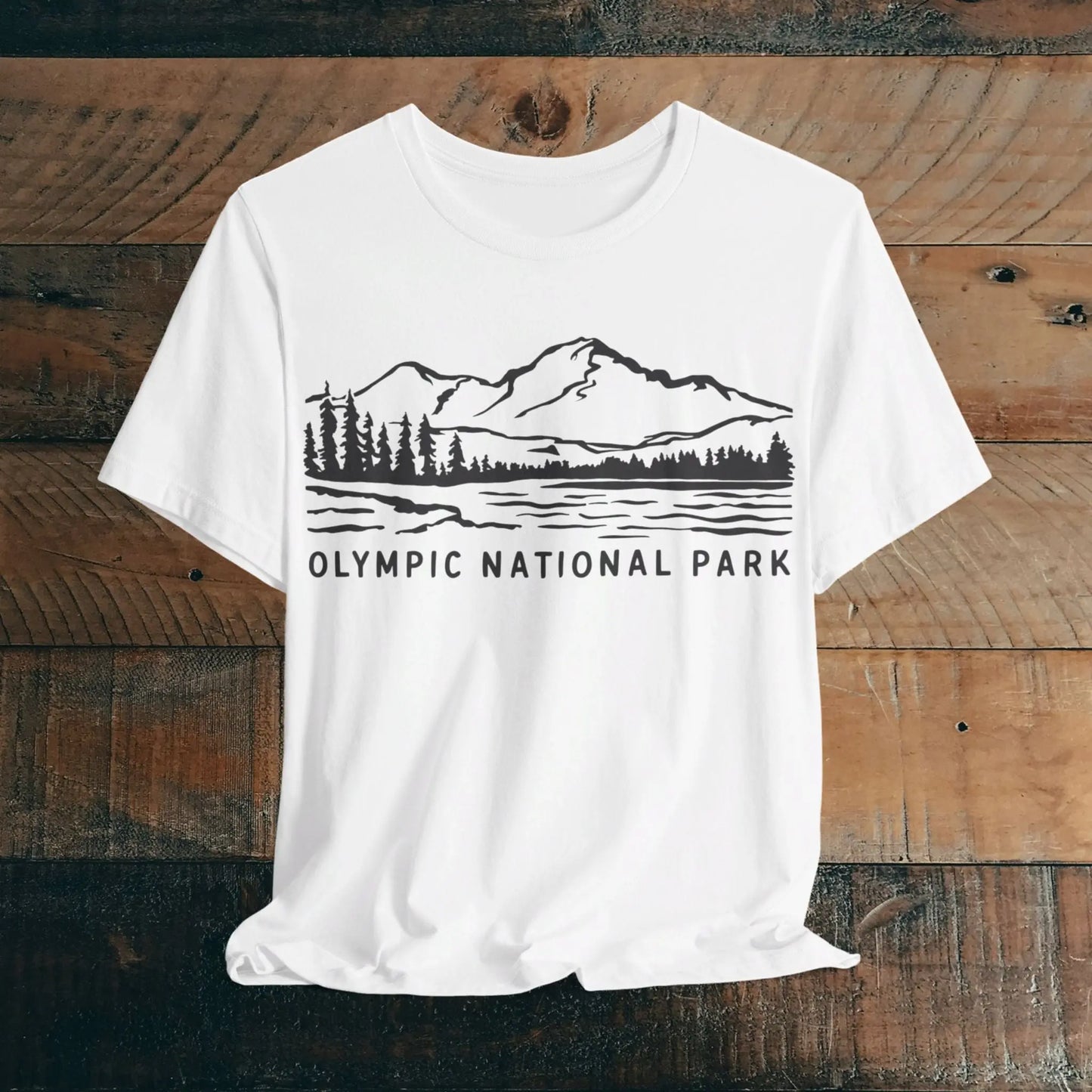 Olympic National Park Unisex Fit Soft T-Shirt Coastal Line Art - Park Service Apparel