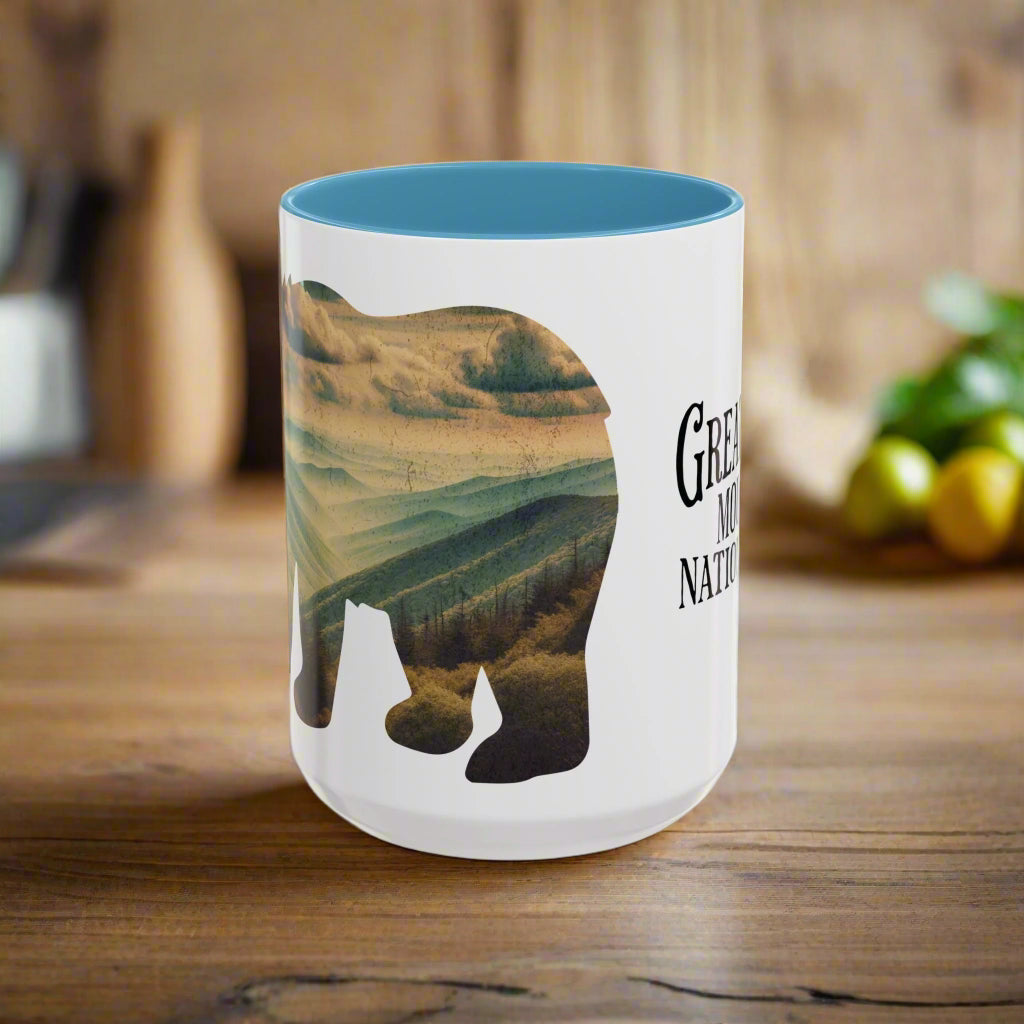 Great Smoky Mountains National Park Colored Coffee Mug 11oz 15oz Bear Cup Printify