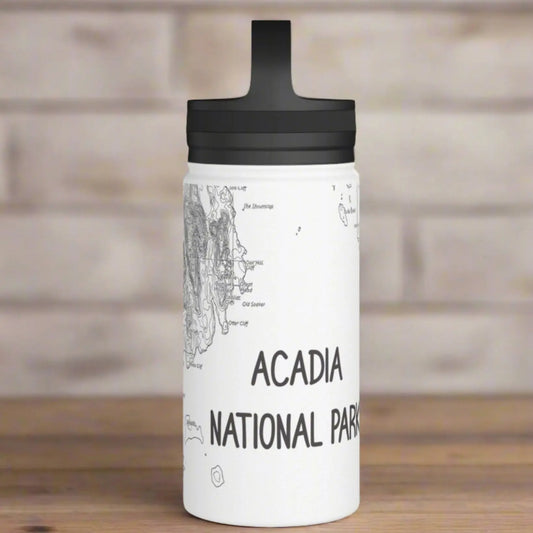 Acadia National Park Stainless Steel Water Bottle (3 Sizes, 3 Lid Styles) - Park Service Apparel