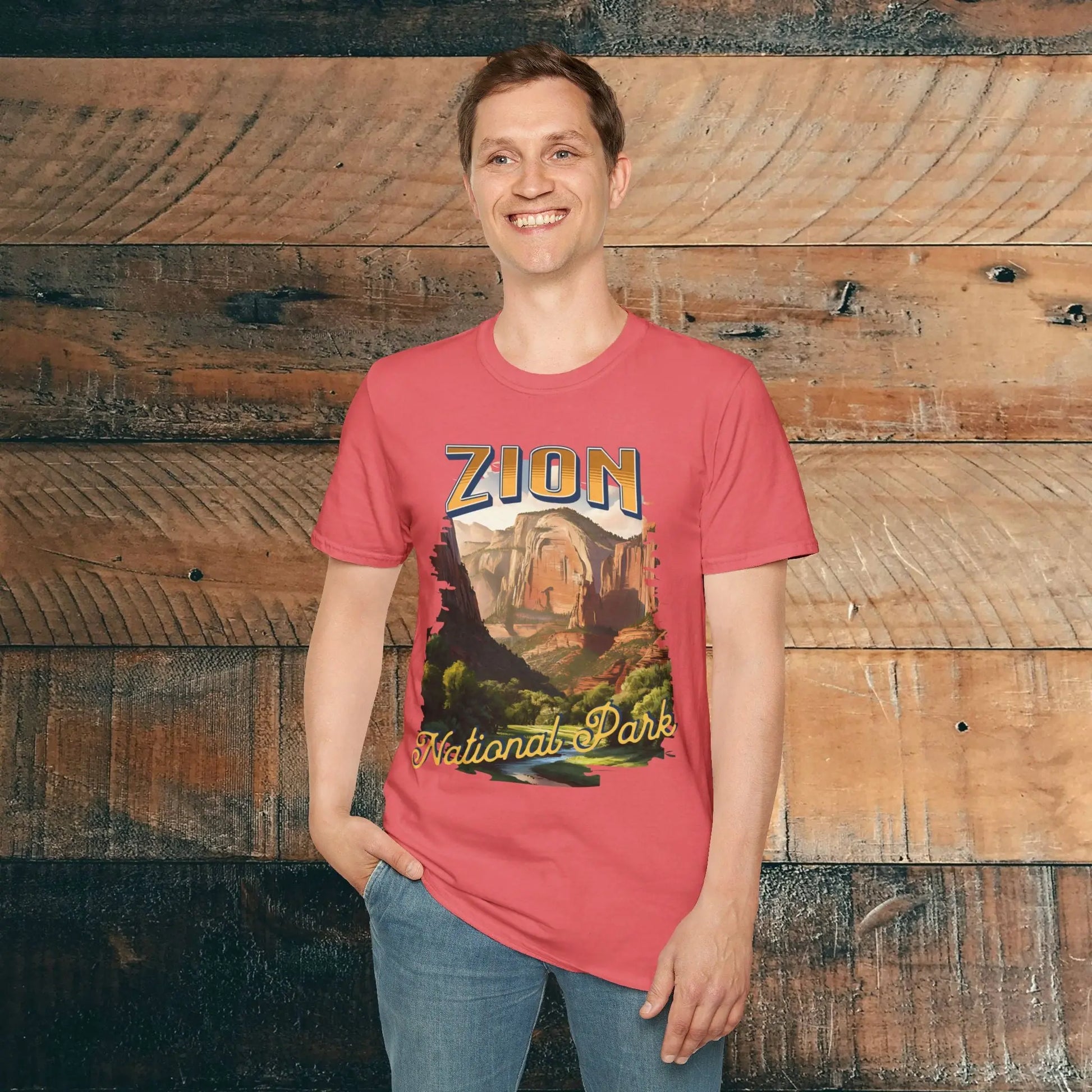 Zion National Park Unisex Fit Scenic T-Shirt Cotton Printify