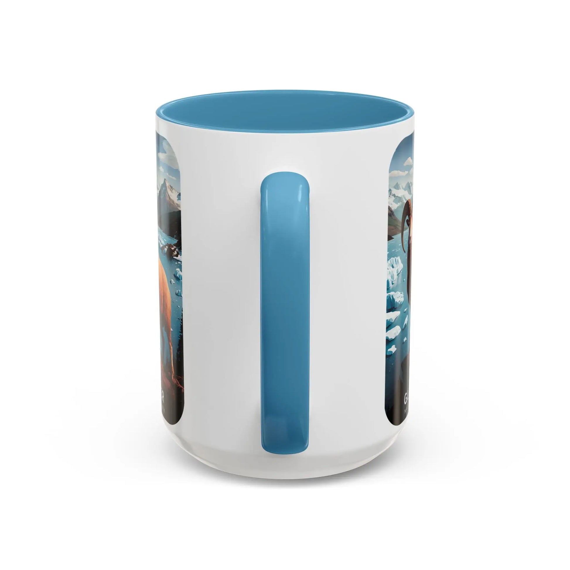Glacier National Park Big Horned Sheep Scenic Coffee Mug 11oz 15oz Blue Black Pink Red - Park Service Apparel