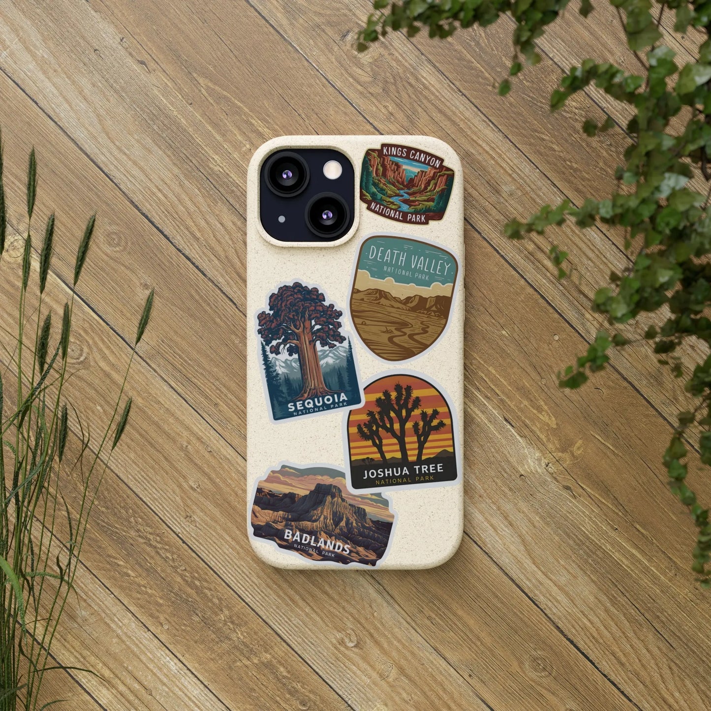 Biodegradable Custom National Park Sticker Style Printed Phone Case Personalize Your Phone Protector (iPhone 11-15) (Galaxy 20-22) - Park Service Apparel