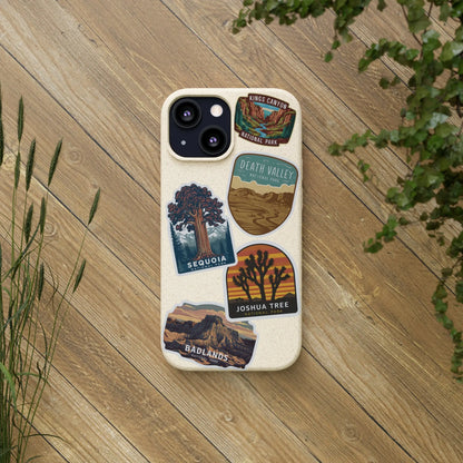 Biodegradable Custom National Park Sticker Style Printed Phone Case Personalize Your Phone Protector (iPhone 11-15) (Galaxy 20-22) - Park Service Apparel