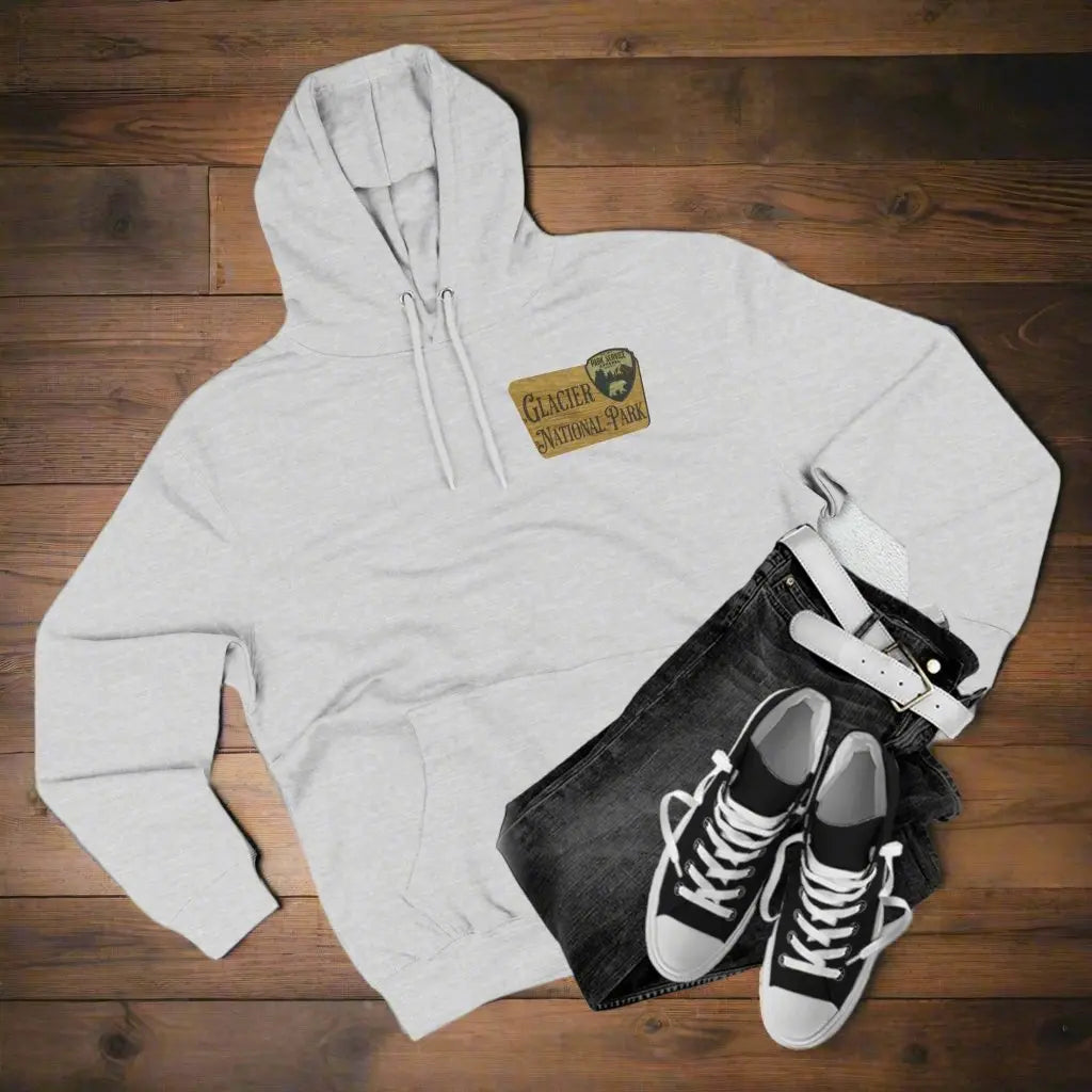 Glacier National Park Unisex Fit Fleece Hoodie Scenic Going to The Sun Road Big Horned Sheep - Park Service Apparel