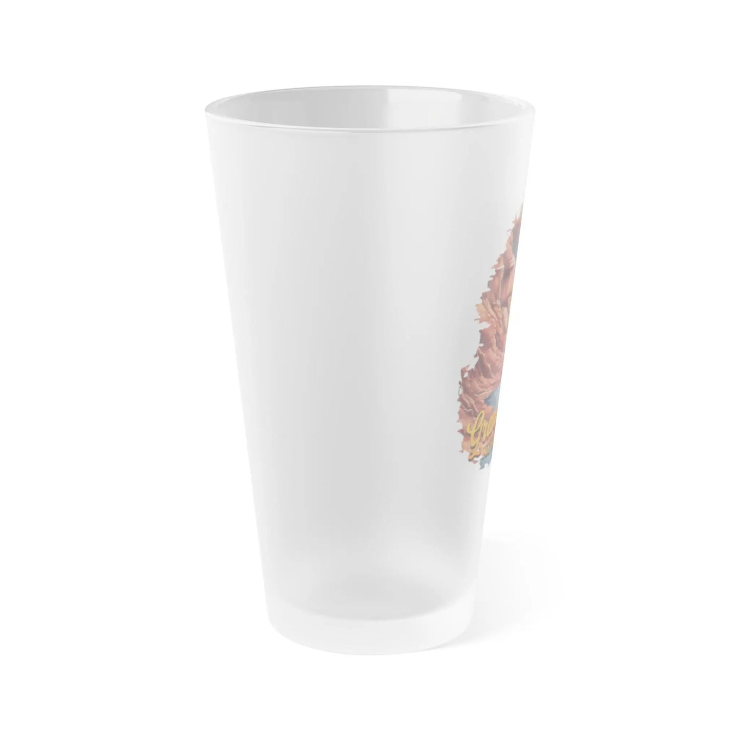 Grand Canyon National Park Frosted Pint Glass 16oz Distressed River Graphic - Park Service Apparel