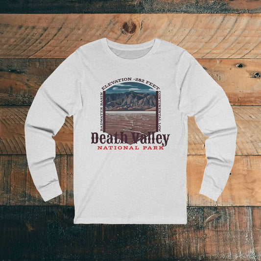 Death Valley National Park Unisex Fit Long Sleeve T-shirt Badwater Basin - Park Service Apparel