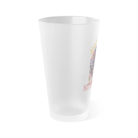 Joshua Tree National Park Frosted Pint Glass 16oz Retro Graphic - Park Service Apparel