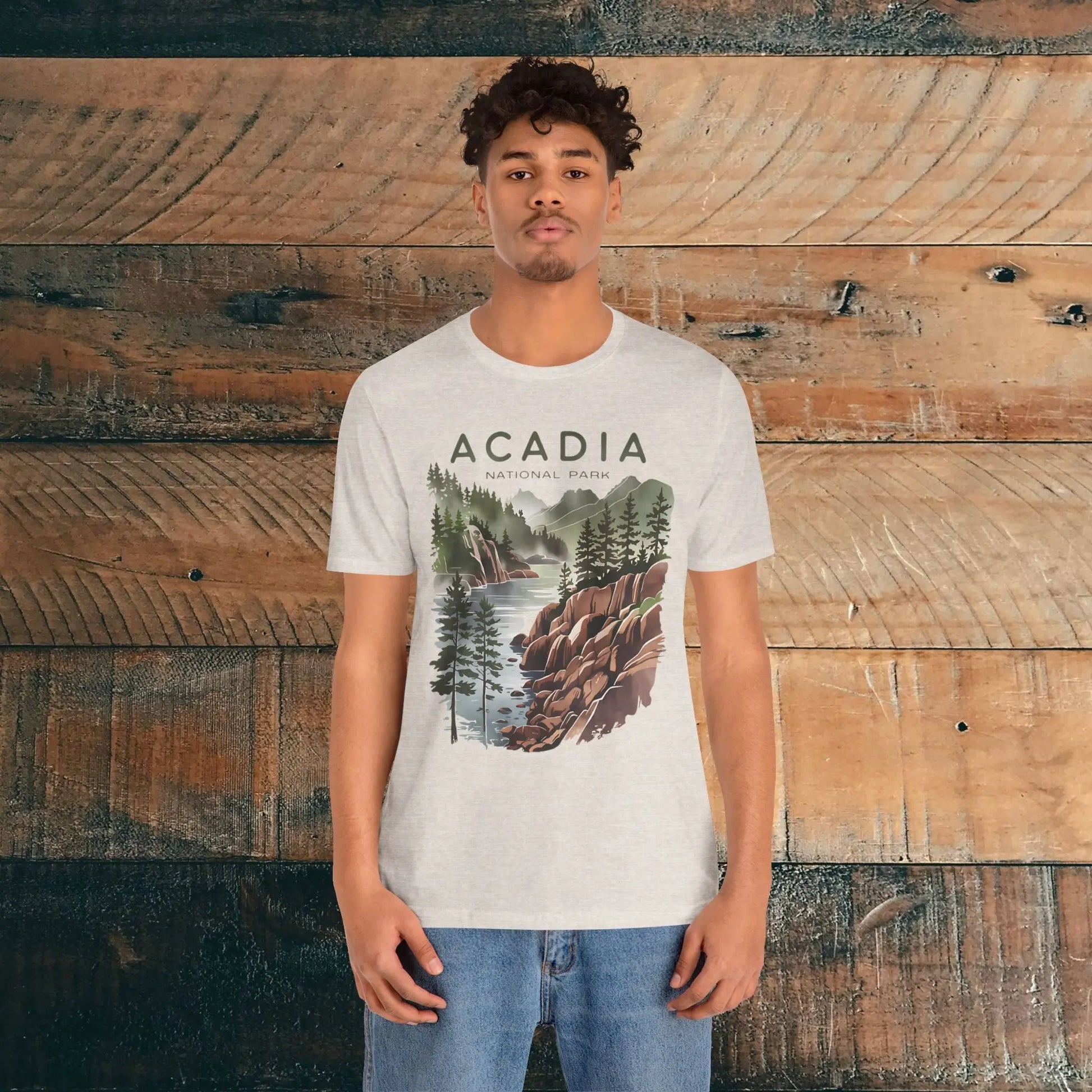 Acadia National Park Unisex Fit Soft T-Shirt Coastal Art - Park Service Apparel