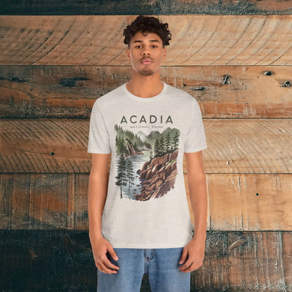 Acadia National Park Unisex Fit Soft T-Shirt Coastal Art - Park Service Apparel