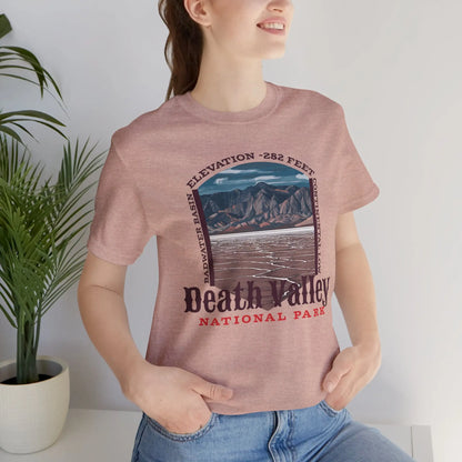 Death Valley National Park Unisex Jersey Tee Airlume Cotton Badwater Basin - Park Service Apparel