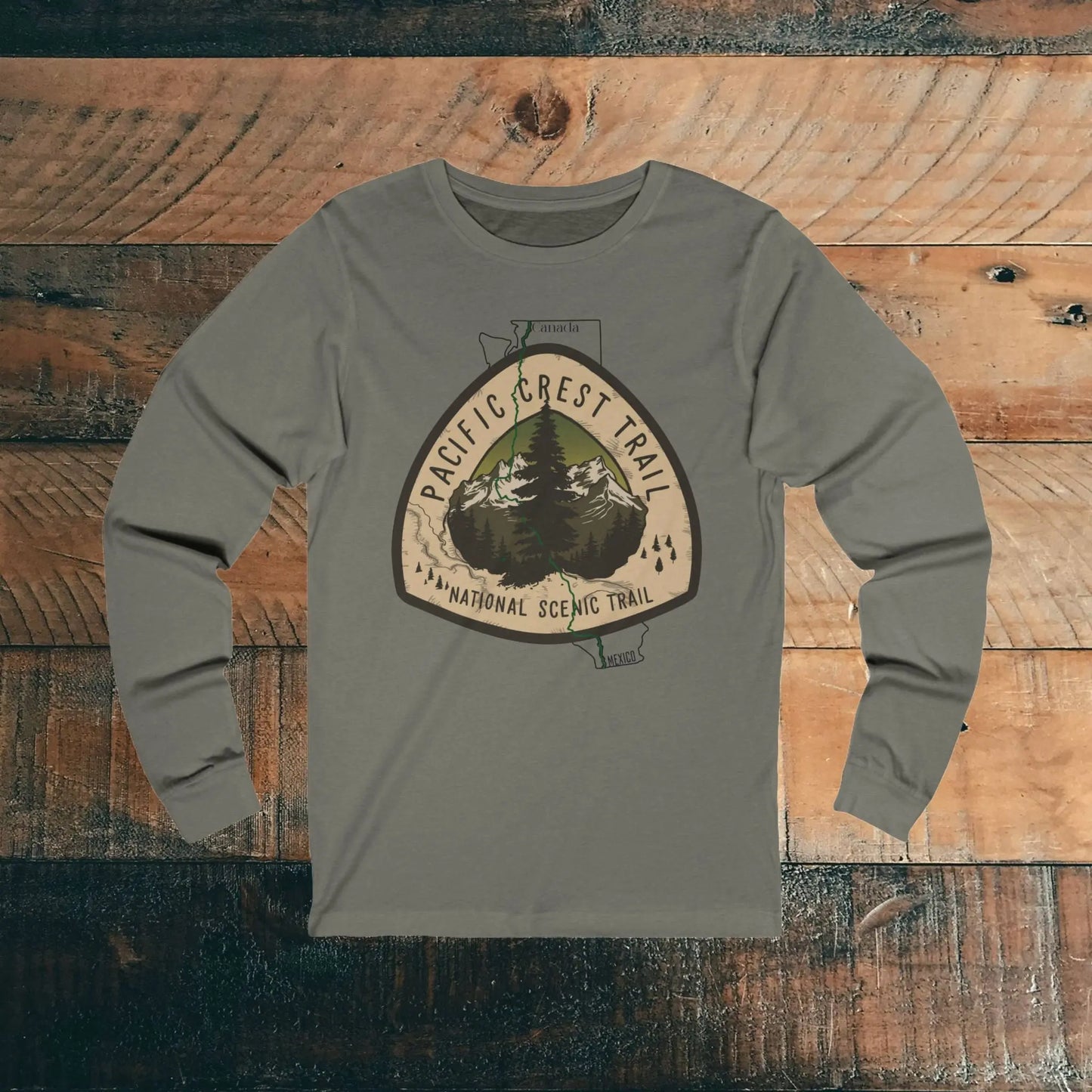 Pacific Crest National Scenic Trail Unisex Fit Long Sleeve T-shirt PCT - Park Service Apparel