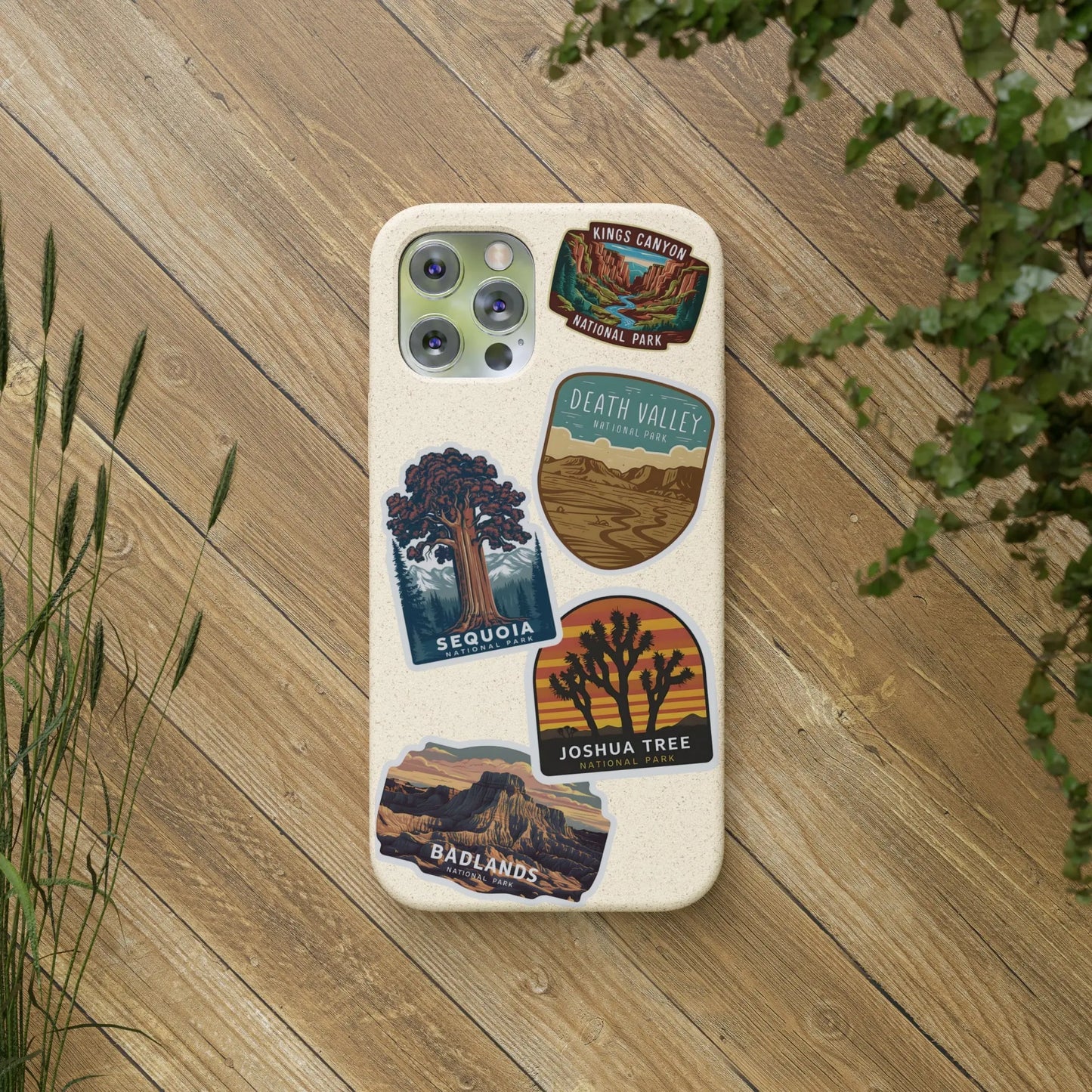 Biodegradable Custom National Park Sticker Style Printed Phone Case Personalize Your Phone Protector (iPhone 11-15) (Galaxy 20-22) - Park Service Apparel