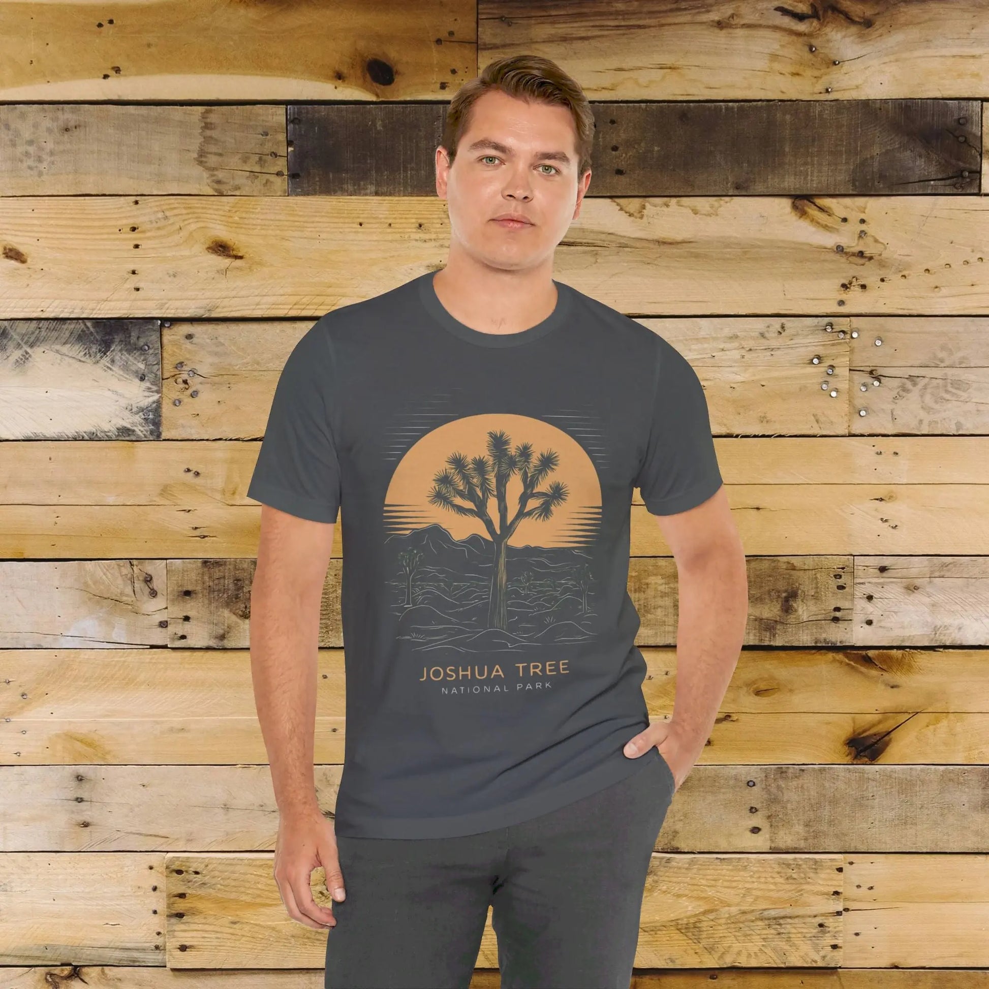 Joshua Tree National Park Unisex Fit Soft T-Shirt Desert Line Art - Park Service Apparel
