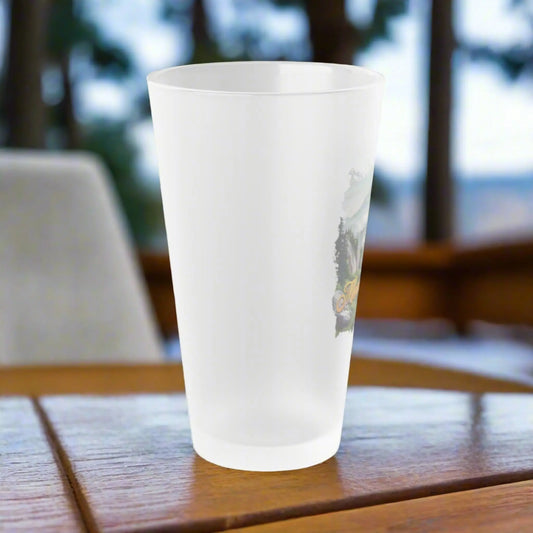 Mount Rainier National Park Frosted Pint Glass, 16oz - Park Service Apparel