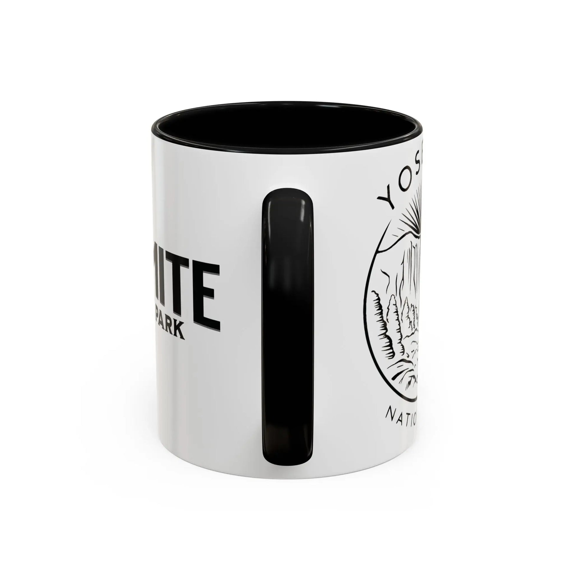 Yosemite National Park Line Art Accent Coffee Mug 11oz 15oz Blue Black Pink Red - Park Service Apparel