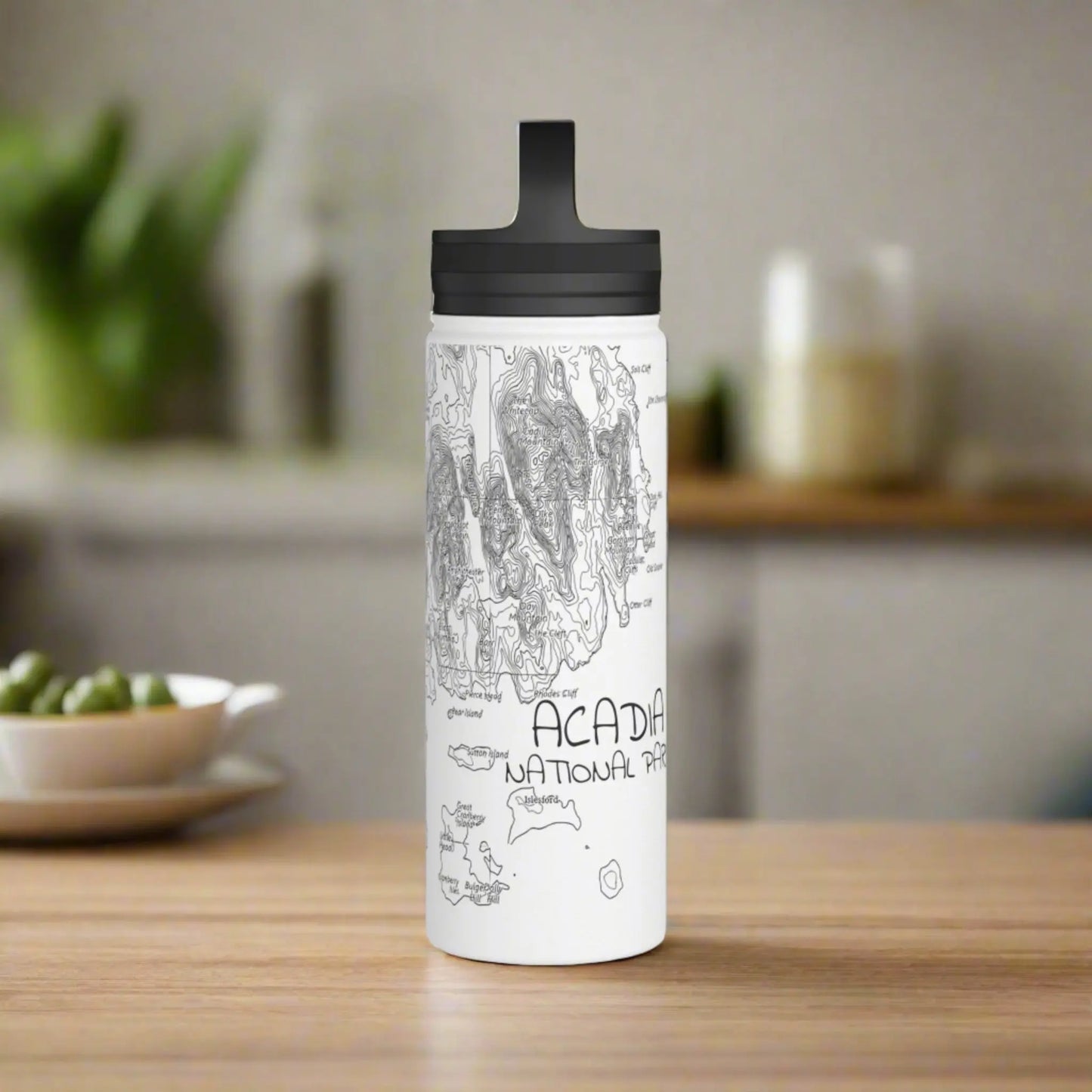 Acadia National Park Stainless Steel Water Bottle (3 Sizes, 3 Lid Styles) - Park Service Apparel