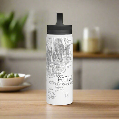 Acadia National Park Stainless Steel Water Bottle (3 Sizes, 3 Lid Styles) - Park Service Apparel