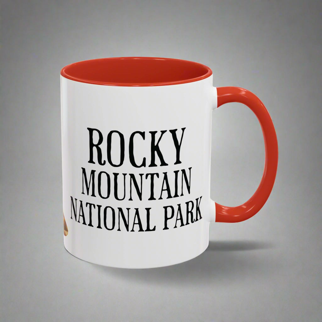 Rocky Mountain National Park Marmot Colored Coffee Mug 11oz 15oz Colorado Coffee Cup Light Blue, Navy, Black, Pink, Red Printify
