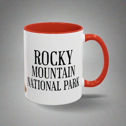 Rocky Mountain National Park Marmot Colored Coffee Mug 11oz 15oz Colorado Coffee Cup Light Blue, Navy, Black, Pink, Red Printify
