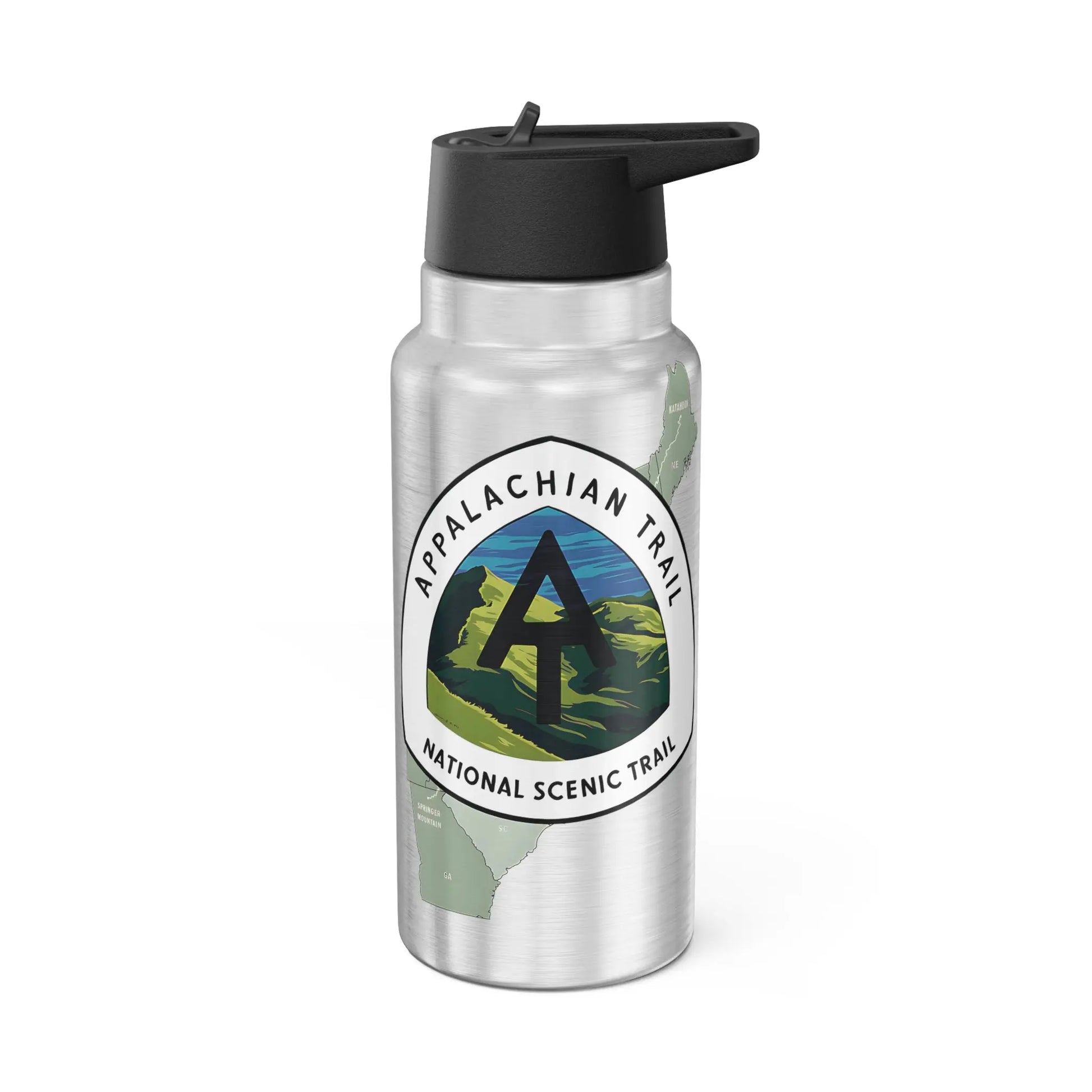 Appalachian National Scenic Trail AT Insulated Water Bottle Tumbler 32oz Map Logo - Park Service Apparel