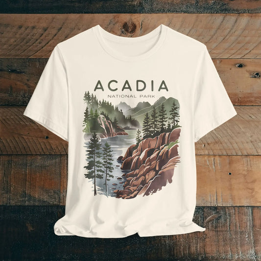 Acadia National Park Unisex Fit Soft T-Shirt Coastal Art - Park Service Apparel
