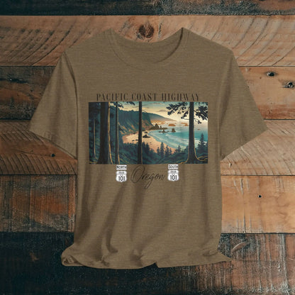 Oregon Coast Highway 101 Pacific Coast Highway Unisex Fit T-shirt PCH Tee - Park Service Apparel