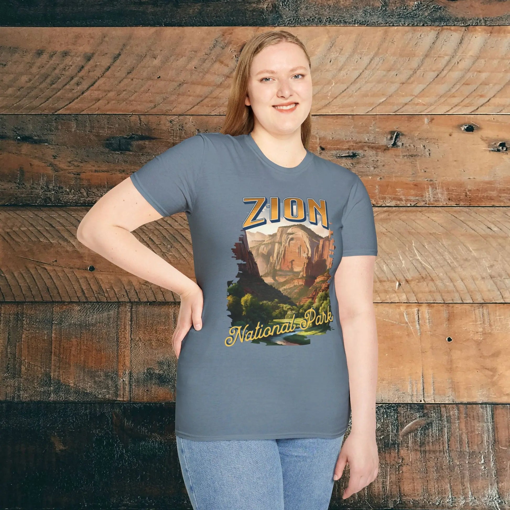 Zion National Park Unisex Fit Scenic T-Shirt Cotton Printify