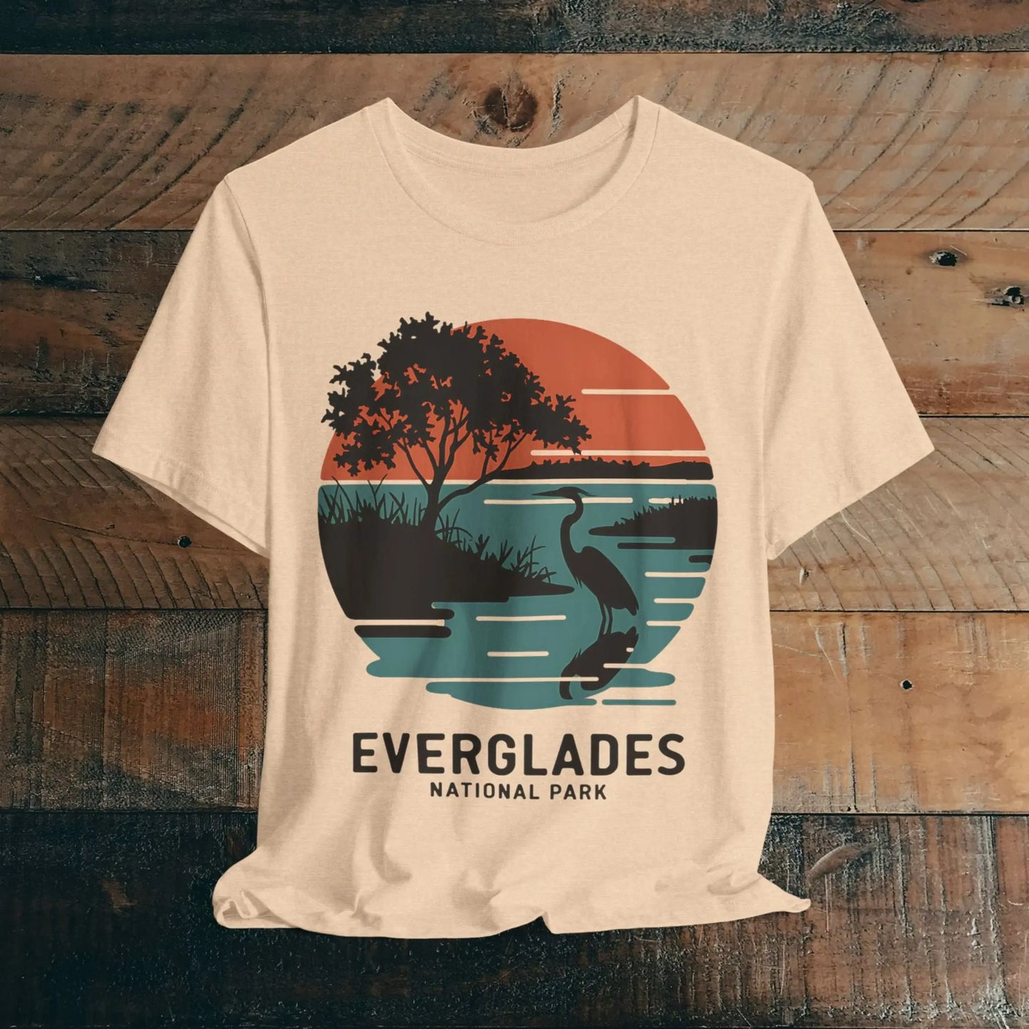 Everglades National Park Unisex Fit T-Shirt Logo Retro Sunset - Park Service Apparel