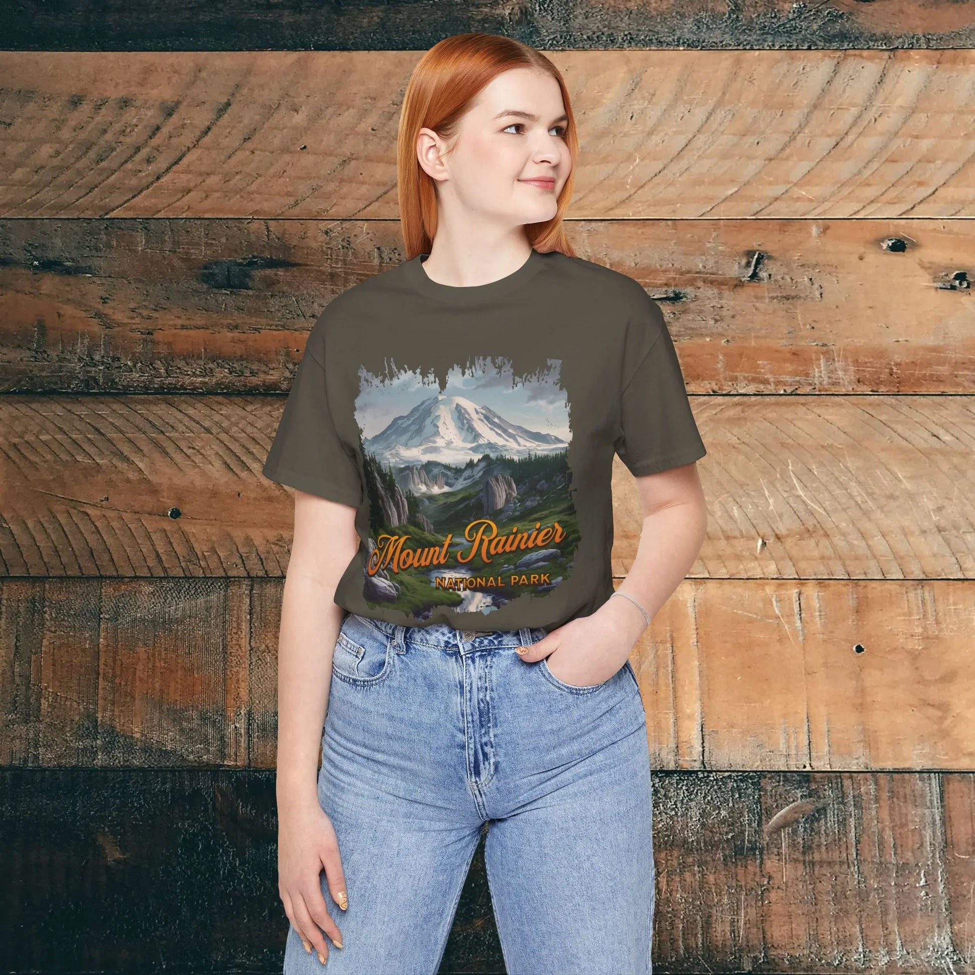 Mount Rainier National Park Unisex Fit Soft Short Sleeve Tee - Park Service Apparel