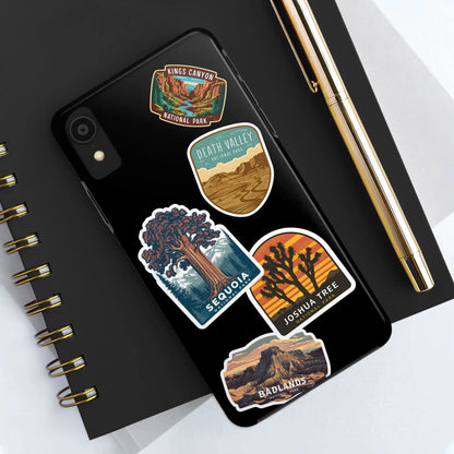 Custom National Park Sticker Style Printed Phone Case Personalize Your Phone Protector (iPhone 7-15) (Galaxy 21-24) - Park Service Apparel